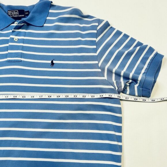 Lot Of Polo Ralph Lauren Polo Shirt Mens Size 2XL Striped Yellow Blue Color Pony - Picture 7 of 14